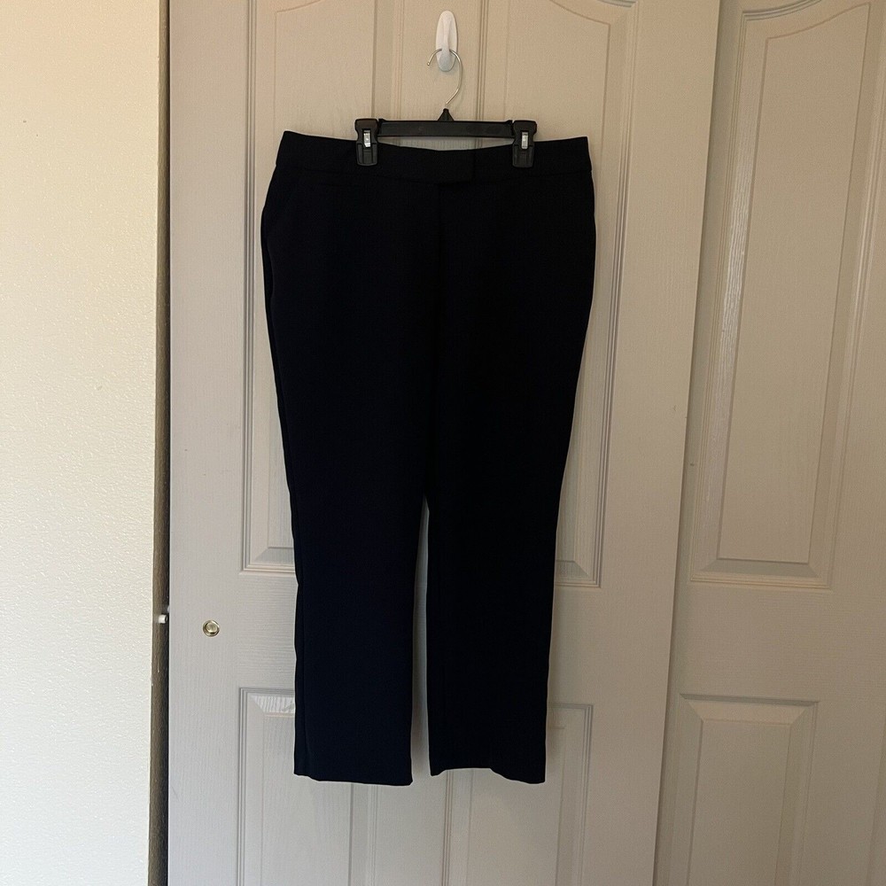 INVESTMENTS PETITES  Navy Blue Trousers Size 14PS Side Pockets